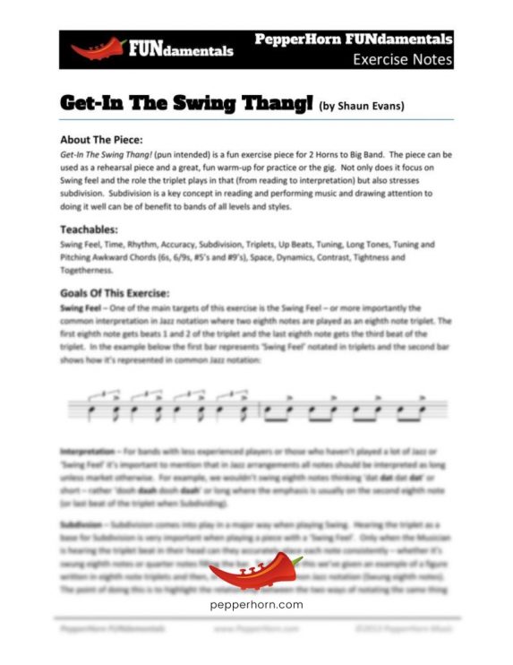 Get-In The Swing Thang (FUNdamentals) 2 Horn