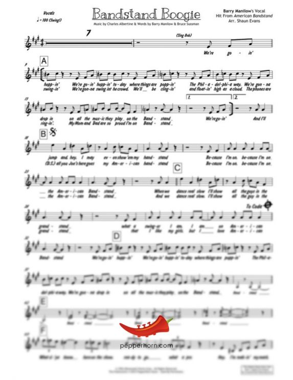 Bandstand Boogie (Barry Manilow) 4 Horn Trumpet II