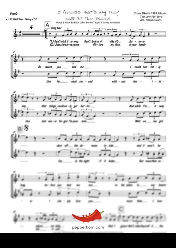 I Guess That’s Why They Call It The Blues (Elton John) 6 Horn