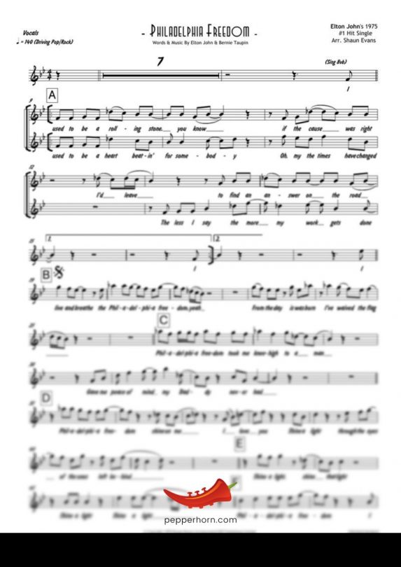 Philadelphia Freedom (Elton John) 4 Horn Trumpet II