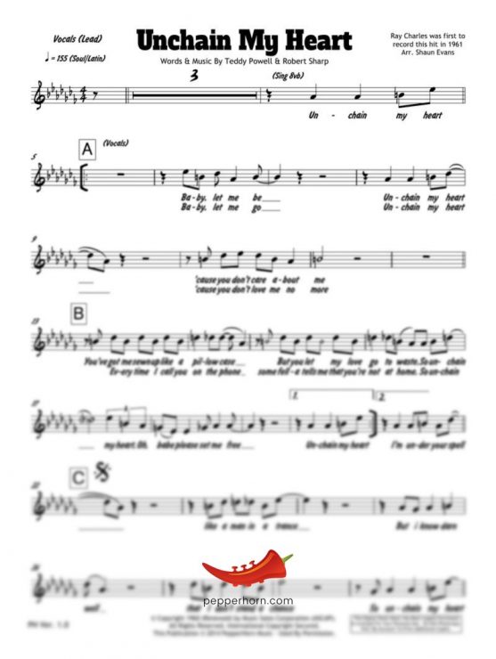 Unchain My Heart (Ray Charles) 4 Horn Trumpet II