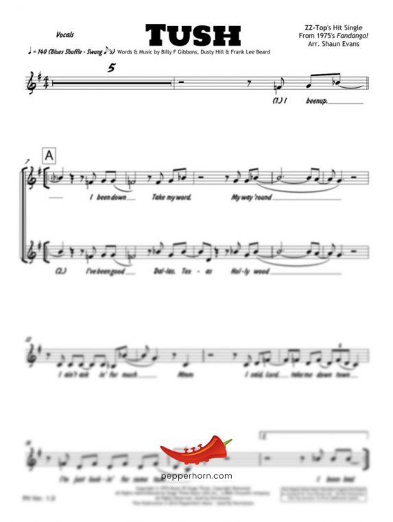 Tush (ZZ Top) 4 Horn Trumpet II