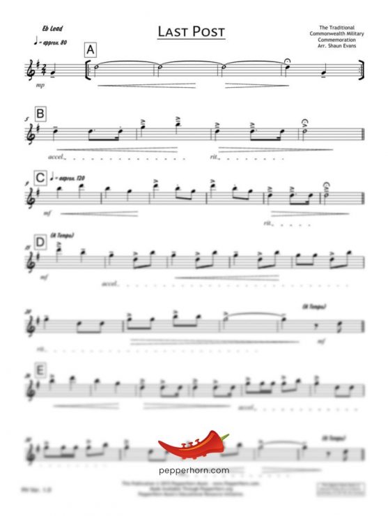 Last Post Trumpet Sheet Music & Playing Tips for Remembrance Day in Canada  - Trumpet Heroes