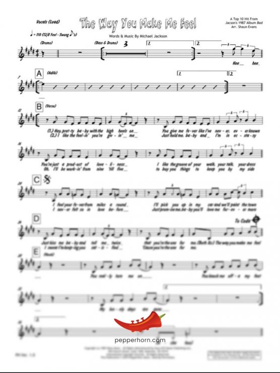 The Way You Make Me Feel (Michael Jackson) 6 Horn